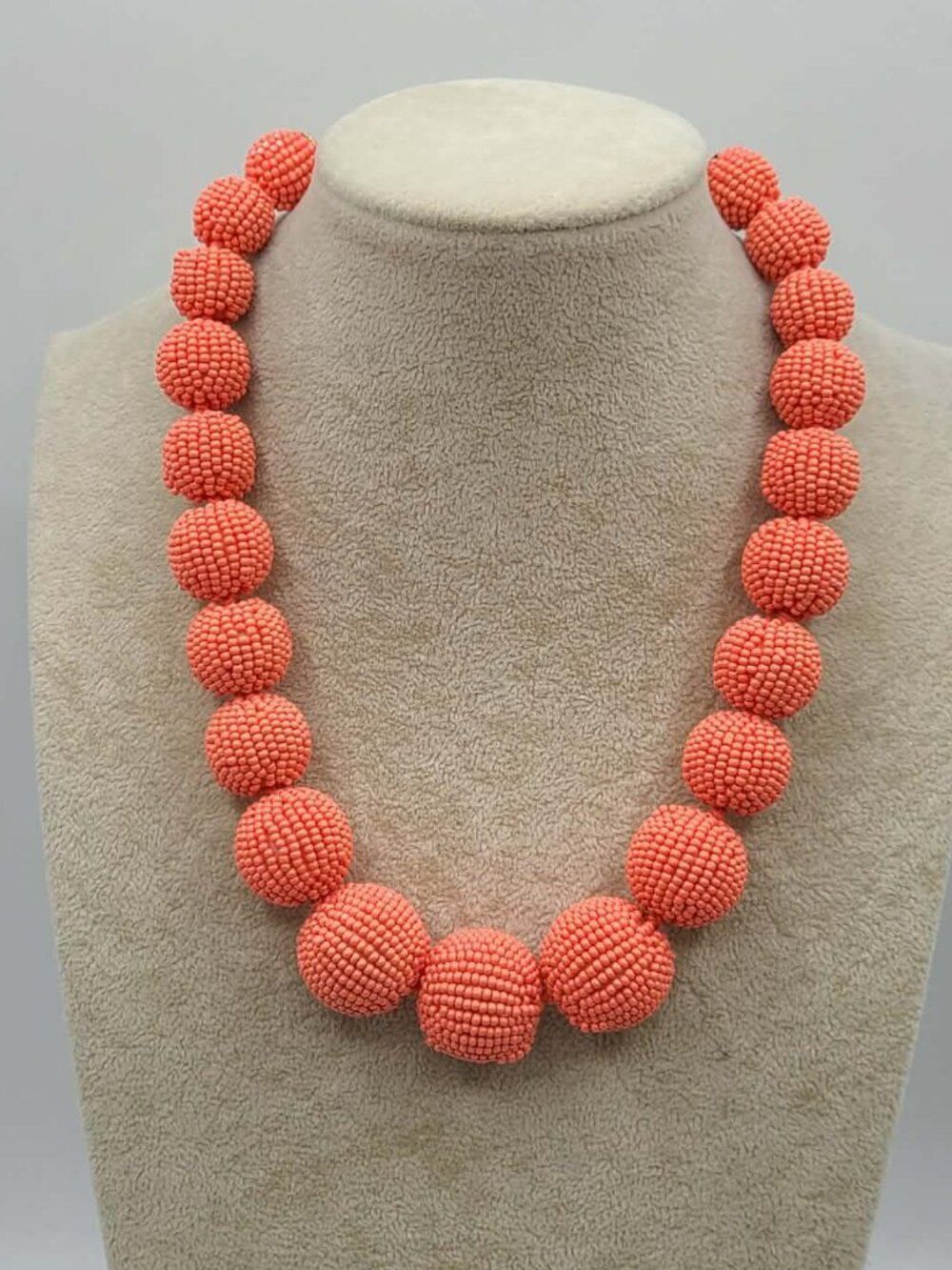 J Crew Factory Orange Beaded Necklace NWT